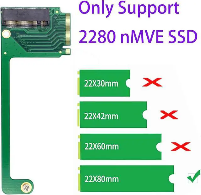 Alt view image 4 of 6 - M.2 nVME 2230 to 2280 Adapter Card Support PCIe 4.0 SSD,Compatible with Asus ROG Ally Gaming Handheld for Upgrade ROGALLY Storage(Green)