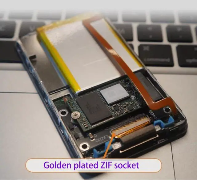 Alt view image 3 of 6 - M.2 (NGFF) SATA SSD to 40Pin ZIF CE Adapter Card,Compatible with iPod Classic iPod Video 5th 5.5th 6th 6.5th 7th 7.5th TF Card Adapter Replace MK8022GAA MK1634GAL MK1231GAL