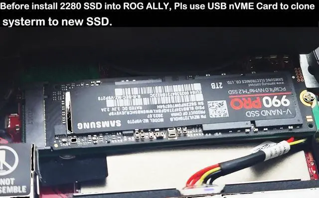 Alt view image 6 of 6 - M.2 nVME 2230 to 2280 Adapter Card Support PCIe 4.0 SSD,Compatible with Asus ROG Ally Gaming Handheld for Upgrade ROGALLY Storage(Green)