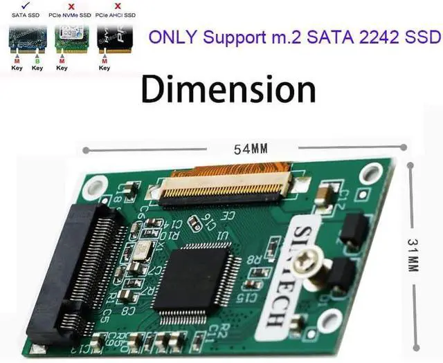 Alt view image 6 of 6 - M.2 (NGFF) SATA SSD to 40Pin ZIF CE Adapter Card,Compatible with iPod Classic iPod Video 5th 5.5th 6th 6.5th 7th 7.5th TF Card Adapter Replace MK8022GAA MK1634GAL MK1231GAL