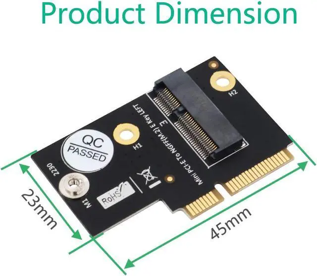 Alt view image 2 of 5 - NGFF M.2 (Key-A+E/Key-E) to Half-Size Mini PCI-E Express Card,Compatible with In-tel AX201 AX200 9260 8265 8260 7260 Card