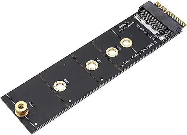 Alt view image 2 of 4 - M.2 (NGFF) 2280 NVME SSD to M2 A/E Key Port Card (Only Provide PCIe 1X Lane)