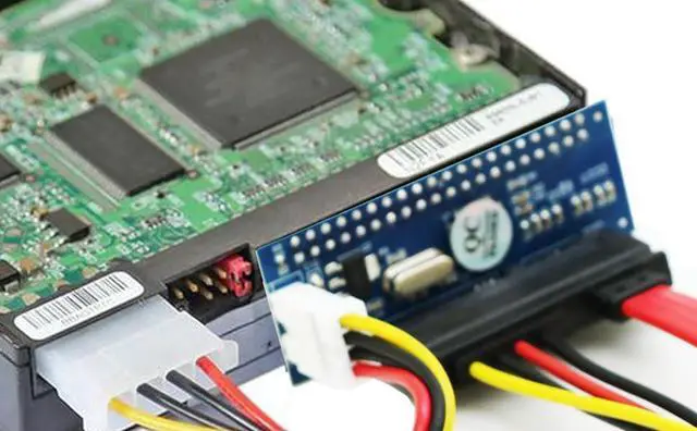 Alt view image 3 of 6 - IDE/PATA 40Pin HDD to SATA Motherboard Adapter Card with 30cm SATA 7+15pin Cable for Desktop 3.5 Inch Hard Disk Drive