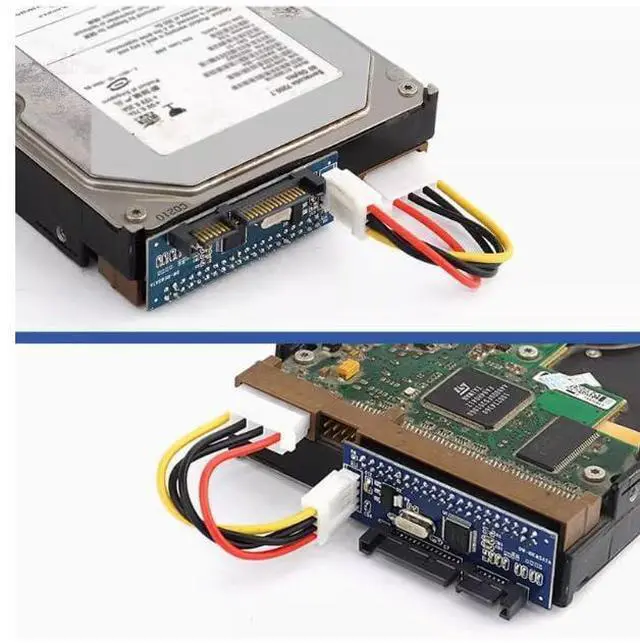 Alt view image 6 of 6 - IDE/PATA 40Pin HDD to SATA Motherboard Adapter Card with 30cm SATA 7+15pin Cable for Desktop 3.5 Inch Hard Disk Drive