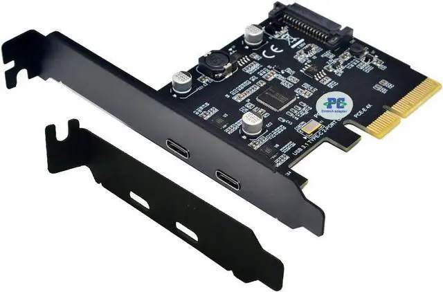 Main image of PCI-E 4X to USB 3.1 Adapter,PCI Express Type C Gen 2 (10 Gbps) 2-Port Expansion Card with Asmedia Chipset ASM3142 (Dual Type C)
