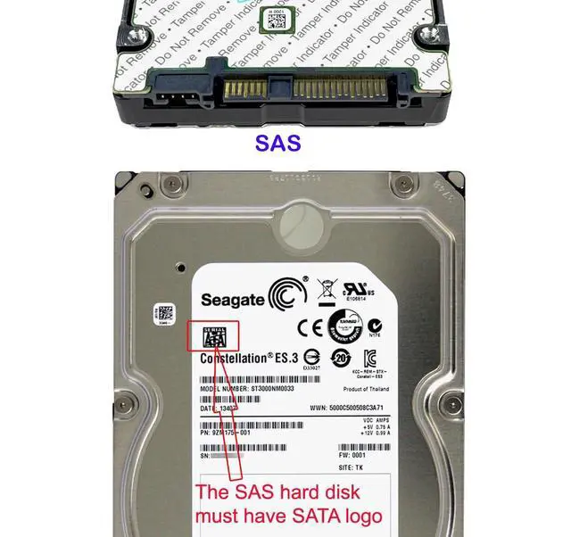 Alt view image 4 of 4 - 2pcs SAS to SATA Converter,SFF-8482 29Pin SAS HDD to Motherboard 22Pin SATA Adapter Angled Card Motherboard Required with SAS Hybrid Controller