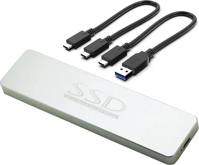 Main image of USB 3.2 External Case,USB Type C Enclosure,Compatible with 28Pin MacBook Air(Mid 2013-2016) and PRO(Late 2013 - Mid 2015) SSD,Support nVME with ST-NGFF2013 (Silver)