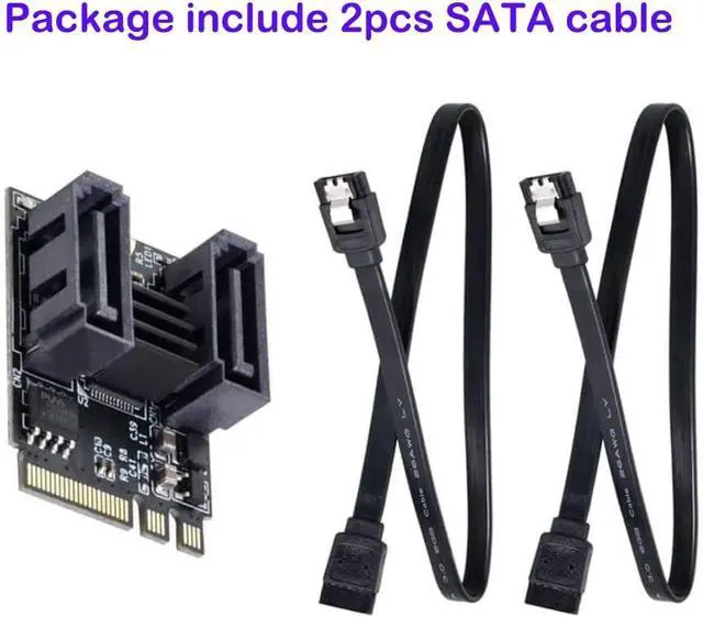 Alt view image 4 of 5 - M.2 NGFF Key A+E to Dual SATA 3.0 Ports Adapter Extension Card Chipset JMB582(Only Fit A-Key or E-Key WiFi Port)
