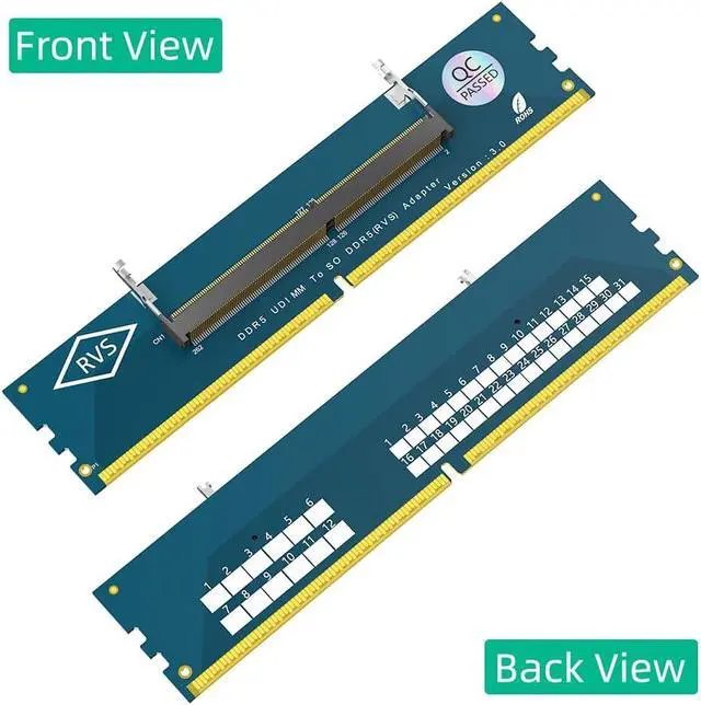 Alt view image 2 of 6 - DDR5 Adapter, DDR5 SO-DIMM to U-DIMM Converter for Desktop Memory Tester