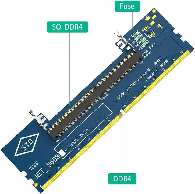 Alt view image 3 of 6 - Laptop DDR4 RAM to Desktop Adapter Card, SO DIMM DDR4 Converter for Destktop Memory Tester