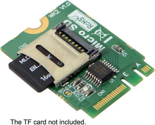 Alt view image 4 of 4 - M.2 Micro SD Card,TF SDHC SDXC to NGFF Key A-E Adapter Card