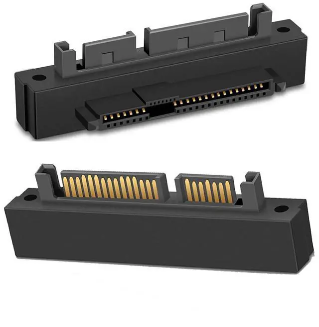 Main image of 2pcs SAS to SATA Converter,SFF-8482 29Pin SAS HDD to Motherboard 22Pin SATA Adapter Angled Card Motherboard Required with SAS Hybrid Controller