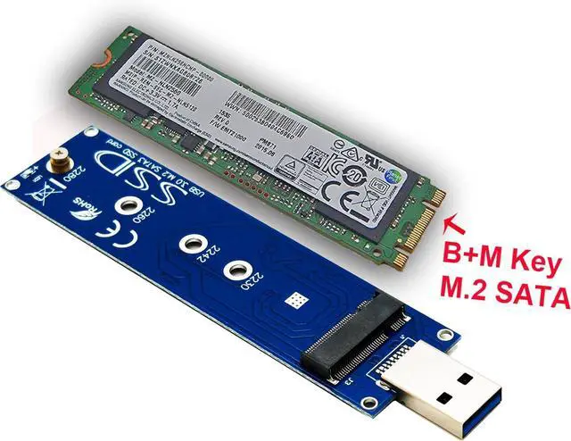 Alt view image 3 of 4 - USB 3.0 M.2(NGFF) SATA3 SSD External Case Card (USB M.2 Card)