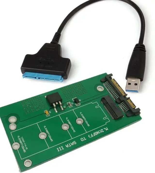 Main image of NGFF M.2 SSD SATA Adapter Card with USB 3.0 SATA Cable