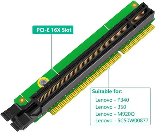 Alt view image 3 of 7 - PCIe 16x Riser Card, PCI-e Express 16x Riser Card, 5C50W00877 Network Adapter Card Replacement for Tiny6 P340 P350 M90Q P620 P1000