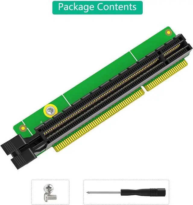 Alt view image 7 of 7 - PCIe 16x Riser Card, PCI-e Express 16x Riser Card, 5C50W00877 Network Adapter Card Replacement for Tiny6 P340 P350 M90Q P620 P1000