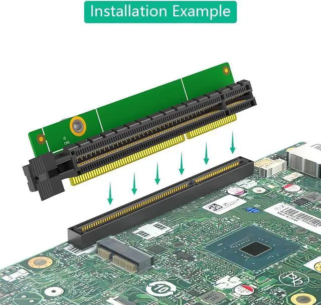 Alt view image 5 of 7 - PCIe 16x Riser Card, PCI-e Express 16x Riser Card, 5C50W00877 Network Adapter Card Replacement for Tiny6 P340 P350 M90Q P620 P1000
