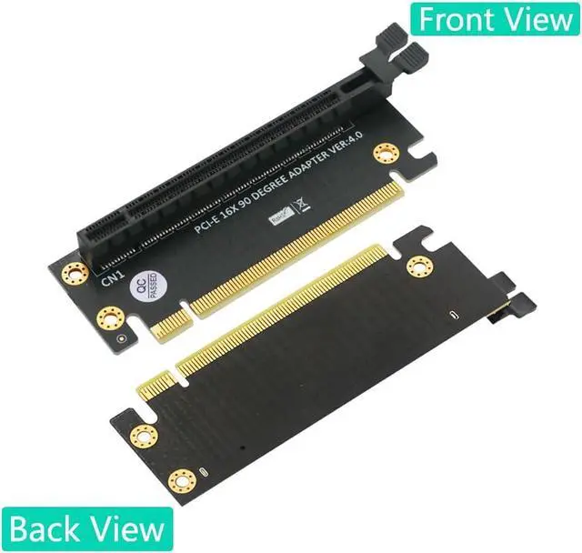 Alt view image 2 of 5 - PCIe 16x Riser Card,PCI-e Express 4.0 16X Male to Female Extension Card for 1U / 2U Server Case GPU Graphics Card