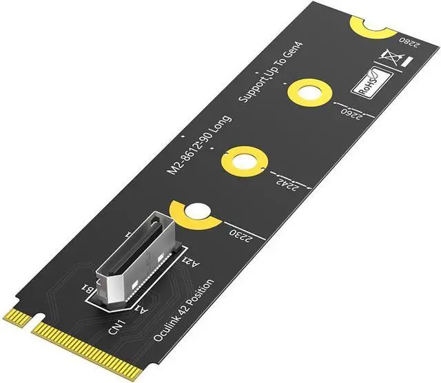 Main image of Oculink SFF-8611/8612 to M.2 NVMe M-Key Interface Adapter Card (90B Degree)