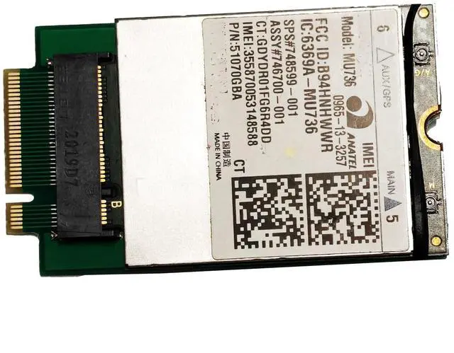 Alt view image 5 of 5 - M.2 (NGFF) B Key 3042/2242 Module to 3052 Adapter Card for CDMA GPS LTE 3G/4G/5G Module