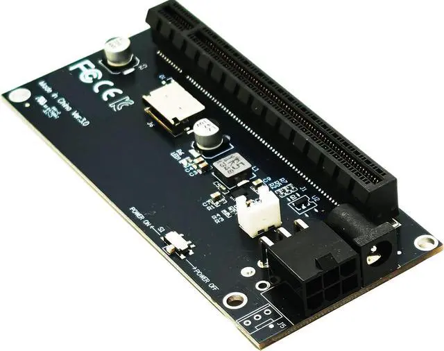 Alt view image 2 of 4 - Oculink SFF-8612 to PCIe 4.0,SFF-8611 PCI-Express 16x Adapter with ATX 6pin/DC Power Port for External Game GPU Graphics Card