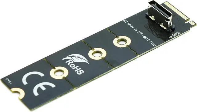 Alt view image 3 of 4 - Oculink SFF-8611/8612 to M.2 NVMe M-Key Interface Adapter Card