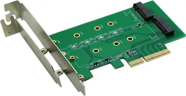 Main image of M.2(NGFF) PCIe SSD to PCIe X4 Or SATA SSD to SATA Adapter Card