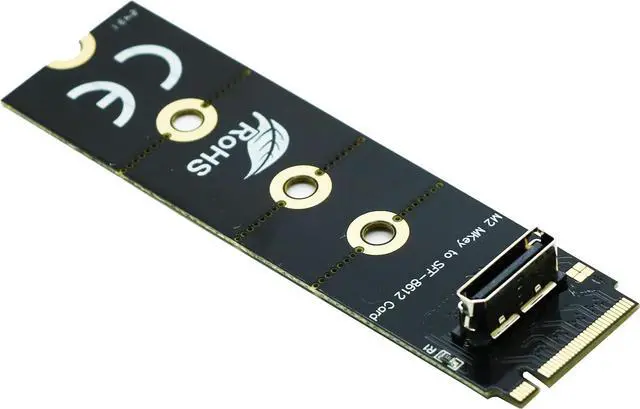 Alt view image 2 of 4 - Oculink SFF-8611/8612 to M.2 NVMe M-Key Interface Adapter Card