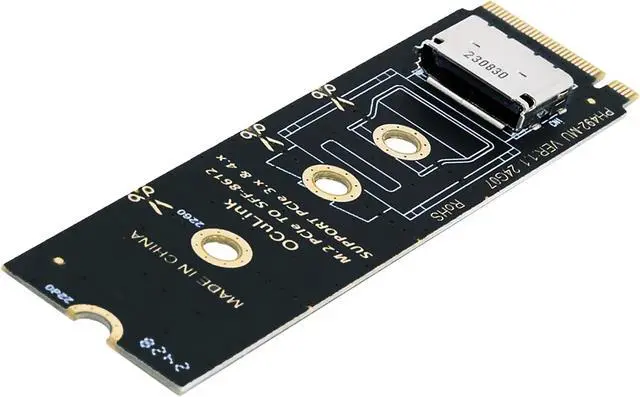 Main image of Oculink SFF-8611/8612 to M.2 NVMe M-Key Interface Adapter Card (180 Degree)