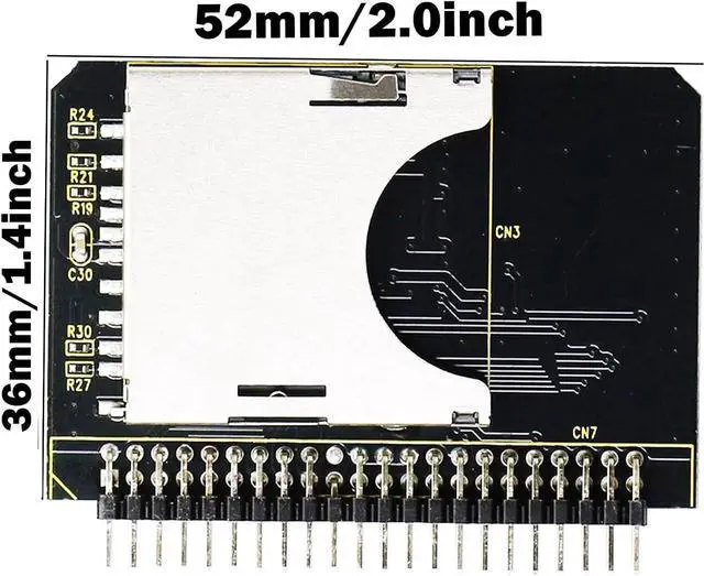 Alt view image 4 of 4 - SD SDHC SDXC Memory to 44pin IDE Adapter Card As 2.5-Inch 44-Pin IDE Driver