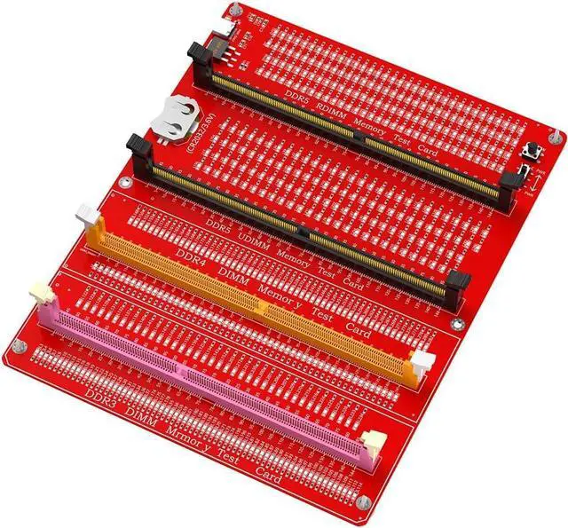 Main image of 4in1 Combo DDR3/4/5 RDIMM/UDIMM Memory Tester, Desktop Computer DDR3 DDR4 DDR5 RDIMM/UDIMM Memory Test Card with LED Indicators