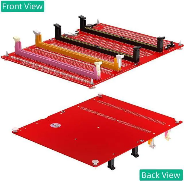 Alt view image 2 of 6 - 4in1 Combo DDR3/4/5 RDIMM/UDIMM Memory Tester, Desktop Computer DDR3 DDR4 DDR5 RDIMM/UDIMM Memory Test Card with LED Indicators