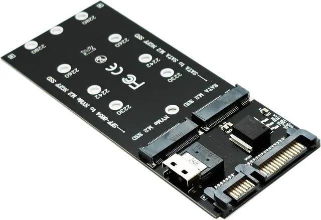 Alt view image 4 of 5 - Combo M.2 NVMe SSD to SFF-8654 Slimline SAS(PCIe),NGFF to SATA Adapter Card (Not Support NVEM SSD to SATA or M.2SATA to SFF-8654)