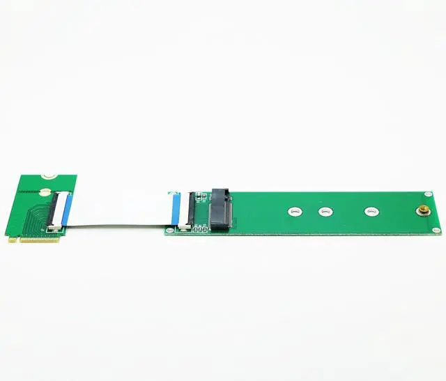 Alt view image 3 of 3 - M.2 NVME 2230 to 2280 Extender,NGFF M-Key PCIe SSD 2242 to 2280 Extention Card with Anti-electromagnetic Foiled Cable 10CMS