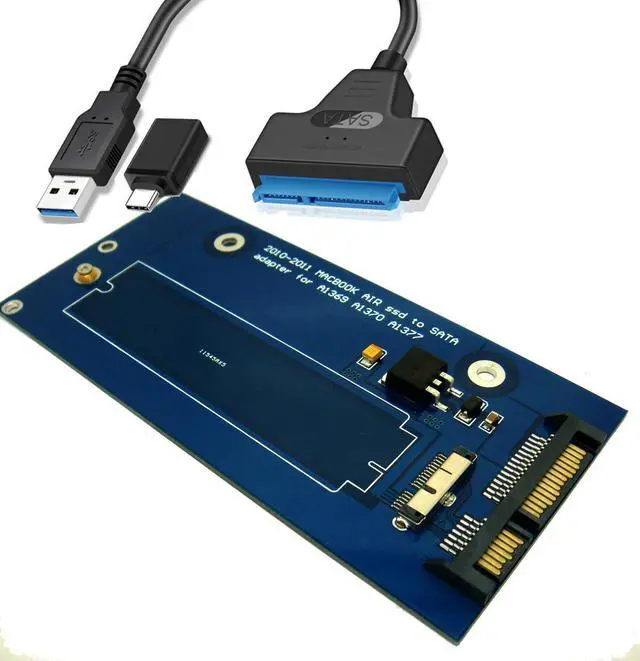 Main image of 18-Pin to SATA Adapter Card with USB 2.0 SATA Cable,Compatible with SSD from 2010-2011 MacBook AIR
