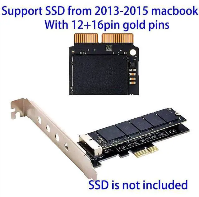 Alt view image 3 of 4 - 28Pin to PCI-e 1X Adapter Card,Comaptible with SSD from MacBook Air(2013-2017 Year) and MacBook PRO(Late 2013-2015 Year)