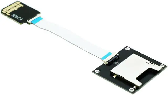 Alt view image 2 of 7 - SD SDXC UHS-II Male to Female Extension Card with 9CM Flex Cable,Support SD/SDHC/SDXC UHS-II UHS-I V30 V60 V90