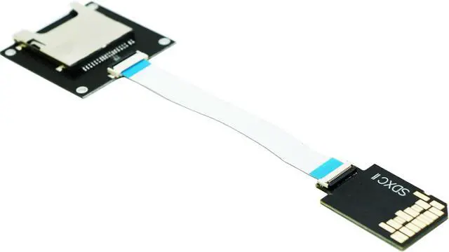 Alt view image 3 of 7 - SD SDXC UHS-II Male to Female Extension Card with 9CM Flex Cable,Support SD/SDHC/SDXC UHS-II UHS-I V30 V60 V90