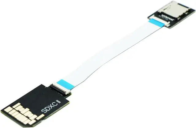 Alt view image 2 of 7 - SD SDXC UHS-II to Micro SDXC Extension Card with 9CM Flex Cable,Support Micro SD/SDHC/SDXC UHS-I UHS-II V30 V60 V90
