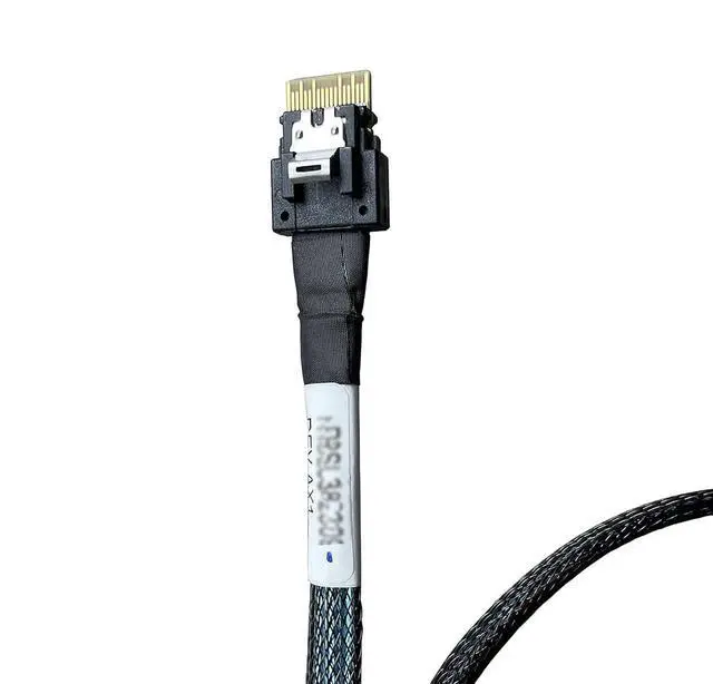 Alt view image 2 of 4 - 4i PCIe 4.0 to . nVME SSD Extension Cable,- 38P to - 68P 50CM Cable with SATA Power, Compatible with U2 SSD 750/P3500 3600