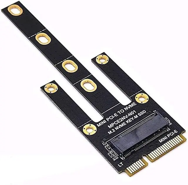 Alt view image 2 of 5 - M.2 (NGFF) 2230/2242/2280 NVME SSD to Mini PCIe Port Card (Only Provide PCIe 1X Lane),Compatible with D-ELL Inspiron One 2205