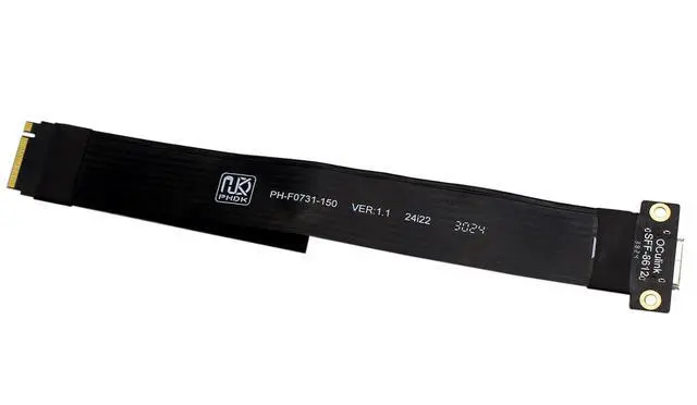 Alt view image 3 of 5 - M.2 M-Key 2230/42/80 to Oculink SFF-8612 SFF-8611 Adapter Card with Flexible Cable 20cms
