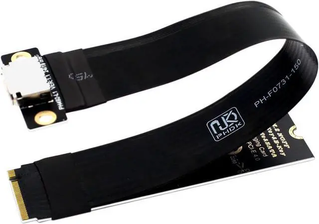 Main image of M.2 M-Key 2230/42/80 to Oculink SFF-8612 SFF-8611 Adapter Card with Flexible Cable 15cms