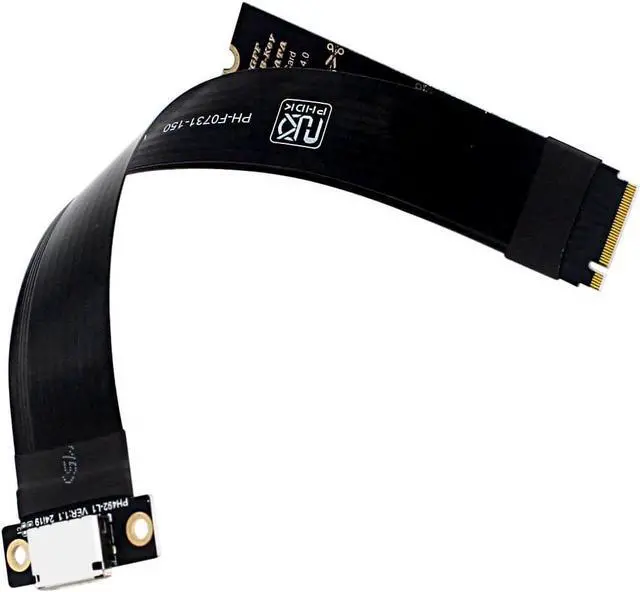 Alt view image 2 of 6 - M.2 M-Key 2230/42/80 to Oculink SFF-8612 SFF-8611 Adapter Card with Flexible Cable 15cms