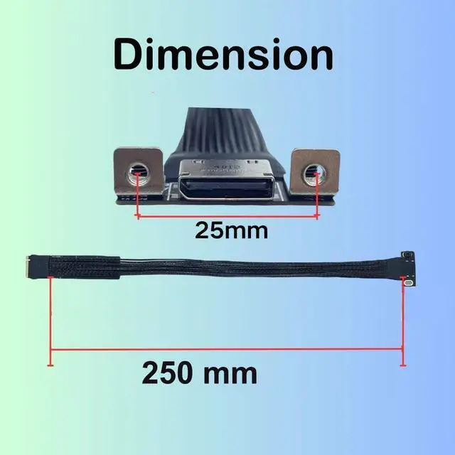 Alt view image 3 of 5 - M.2 M-Key 2230/42/80 to Oculink SFF-8612 SFF-8611 Adapter Card with High Speed Extension Cable 25cms
