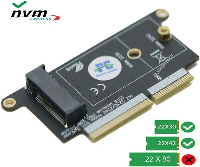 Alt view image 2 of 6 - M.2 PCIe 3.0 NVMe 2230/2242 SSD Card Upgrade Kits with Torx T5 /P5 1.2mm Pentalobe Screwdriver,Compatible for 2016-2017 13" MacBook PRO A1708 Non-Touch Bar Models(Late 2016-Mid 2017 Year)