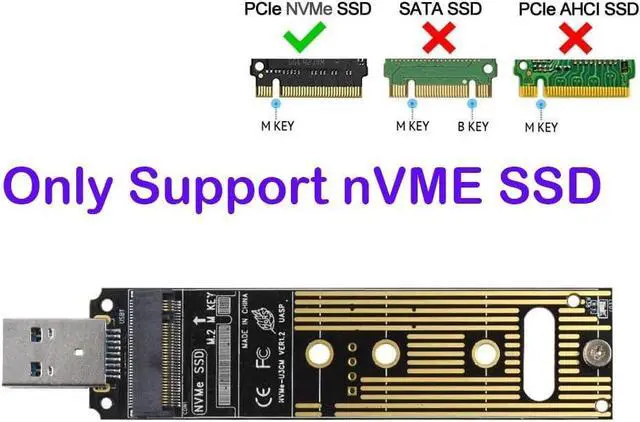 Alt view image 2 of 5 - nVME USB SSD Card,USB 3.0 M.2(NGFF) M Key SSD External Case Box