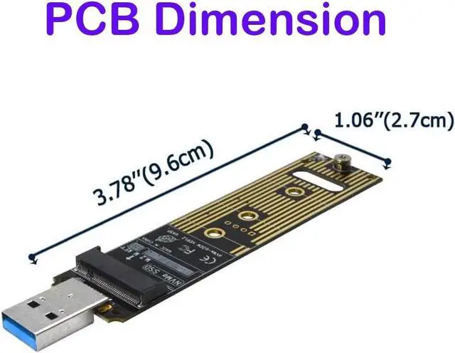 Alt view image 4 of 5 - nVME USB SSD Card,USB 3.0 M.2(NGFF) M Key SSD External Case Box