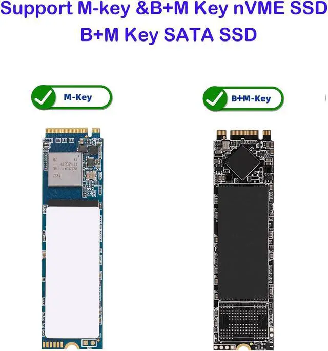 Alt view image 6 of 6 - NVME to USB 3.0 Docking Station,M.2 SSD to Type C Portable External Enclosure for Both M.2 (M Key) NVMe SSD and (B+M Key) SATA-Based SSD Compatible with Thunderbolt 4/3