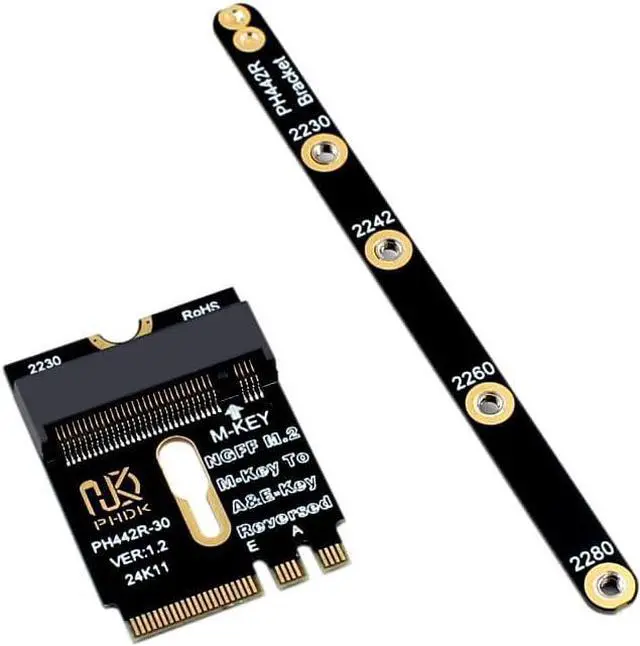 Main image of M.2 (NGFF) 2230 2242 2280 NVME SSD to M2 A/E Key Port Card (Only Provide PCIe 1X Lane)